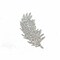 Feather Rhinestone Brooch Pin For Bridal DIY Crafts Clothing 3 1/2 Inch X 1 1/2 Inch